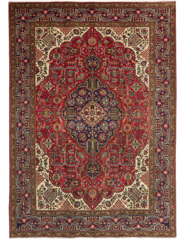 Tabriz Persia marrone sella e abbronzatura 202x290