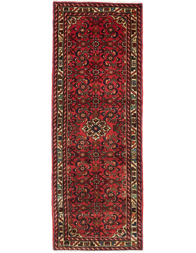 Hamadan Persia grigio ardesia scuro e marrone 75x206