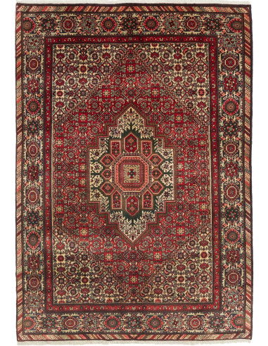 Zandjan Persia verde oliva scuro e abbronzatura 126x190