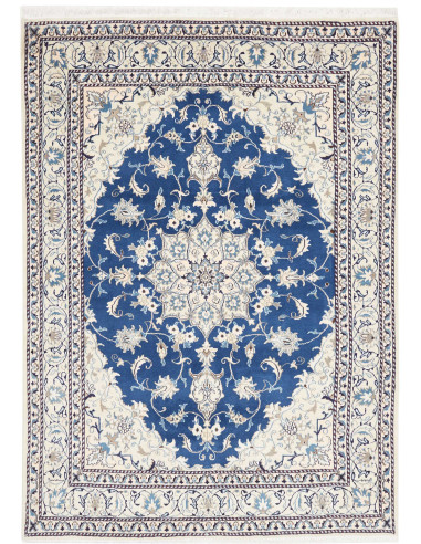 Nain Kashmar Persia grigio ardesia scuro e blu ardesia scuro 165x233