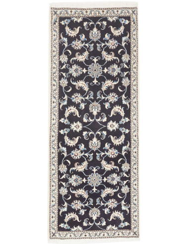 Nain Kashmar Persia grigio chiaro e grigio ardesia scuro 77x210