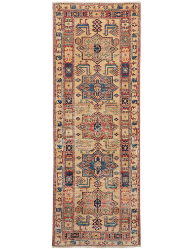 Kazak Fine Pakistan marrone rosato e grigio ardesia scuro 65x185