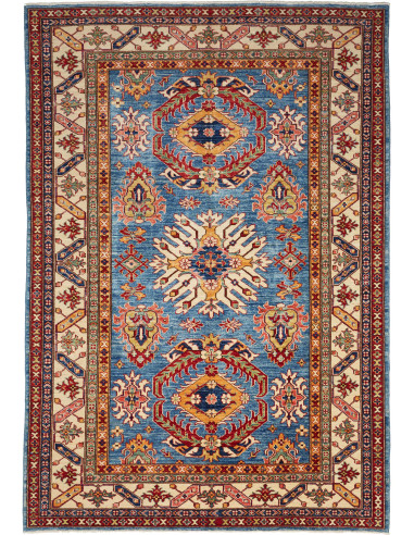 Kazak Fine Pakistan grigio tenue e salmone scuro 168x239