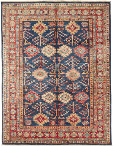 Kazak Fine Pakistan marrone rosato e grigio ardesia scuro 153x198