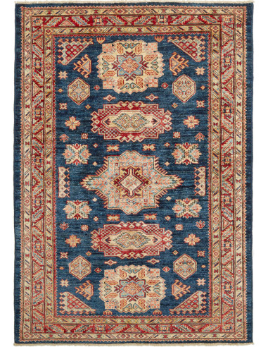 Kazak Fine Pakistan marrone rosato e grigio ardesia scuro 124x175