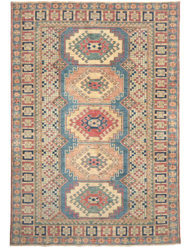 Kazak Fine Pakistan marrone rosato e abbronzatura 146x205