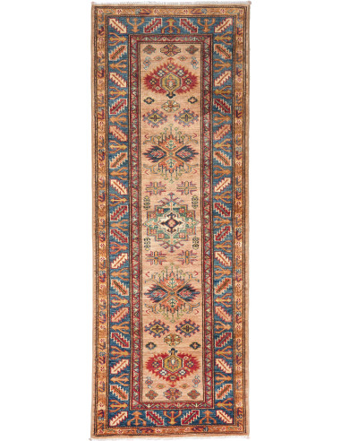 Kazak Fine Pakistan marrone rosato e grigio ardesia scuro 64x179