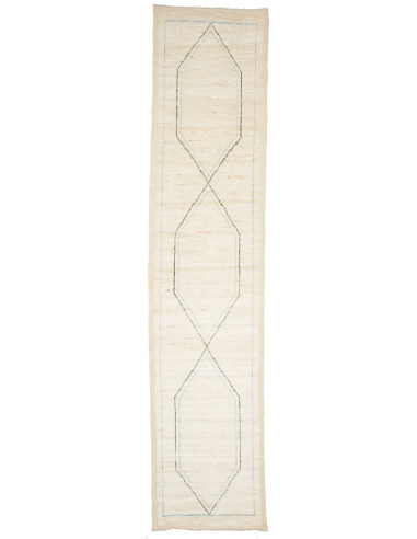 Gabbeh Marrakech Pakistan gainsboro e bianco antico 83x375