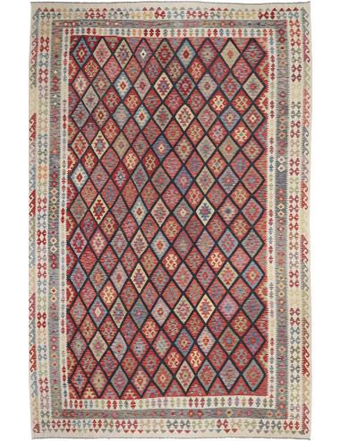 Kilim Pakistan marrone rosato e grigio 316x493