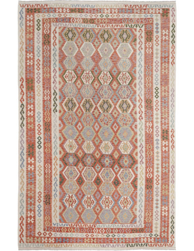 Kilim Pakistan marrone rosato e marrone rosato 312x494