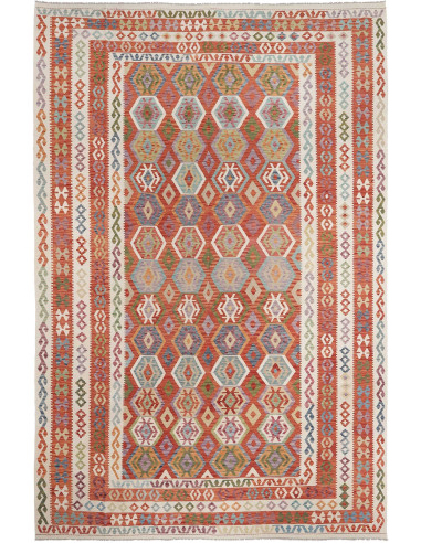 Kilim Pakistan marrone rosato e marrone 320x487