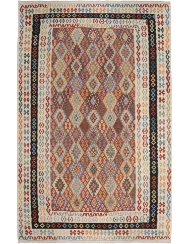 Kilim Pakistan grigio scuro e grigio ardesia scuro 326x495