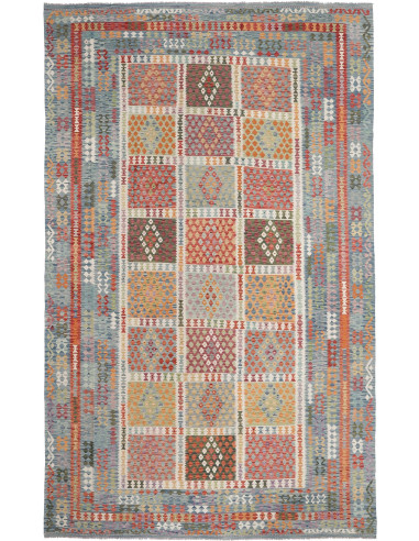 Kilim Pakistan marrone rosato e marrone sella 307x495