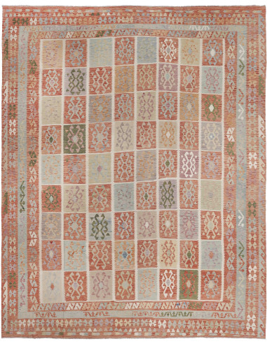 Kilim Pakistan marrone rosato e marrone rosato 404x496