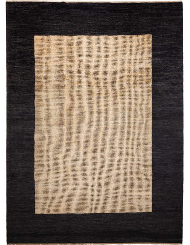 Gabbeh Moderno Pakistan grigio ardesia scuro e grano 213x297