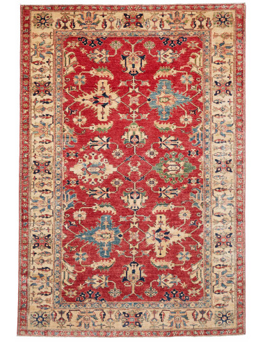 Kazak Fine Pakistan abbronzatura e marrone 204x299