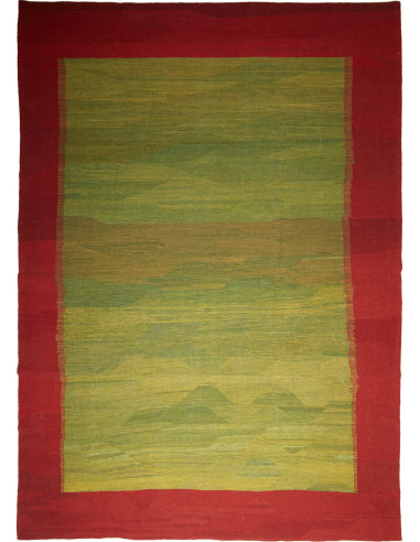 Kilim Persia terra di siena e verde oliva scuro 277x395
