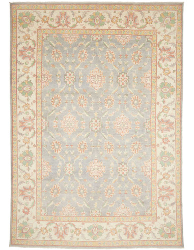 Kazak Pakistan grigio chiaro e grigio chiaro 244x354