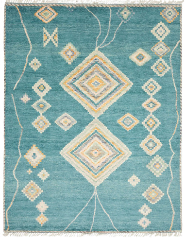 Gabbeh Marrakech Pakistan blu cadetto e grigio chiaro 243x310