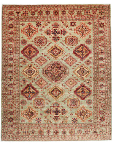 Kazak Fine Pakistan marrone rosato e marrone sella 250x310