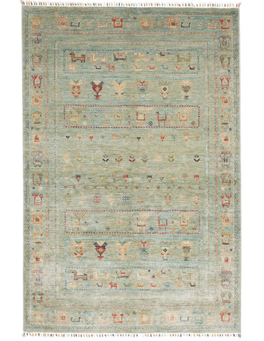 Rubin Pakistan grigio scuro e grigio scuro 145x216