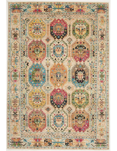 Tribal Pakistan abbronzatura e grigio ardesia scuro 146x213