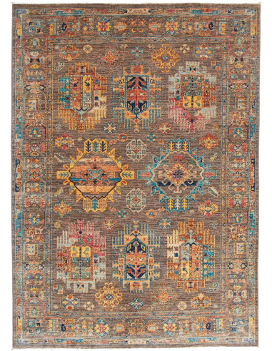 Tribal Pakistan grigio e grano 147x202