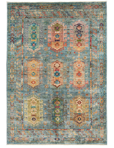 Tribal Pakistan grigio e grigio 150x208