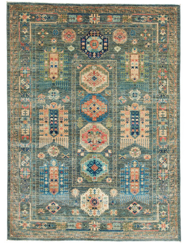 Tribal Pakistan grigio e grigio tenue 150x205