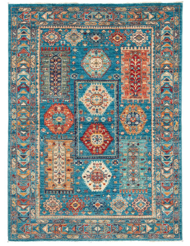 Tribal Pakistan grigio tenue e abbronzatura 122x166