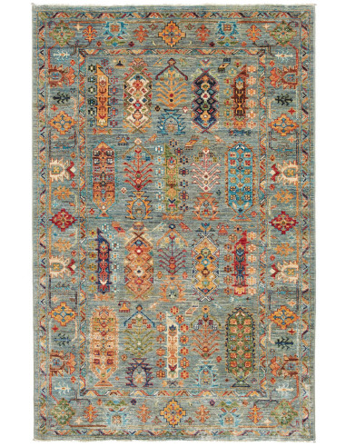 Tribal Pakistan grigio e grigio 123x187