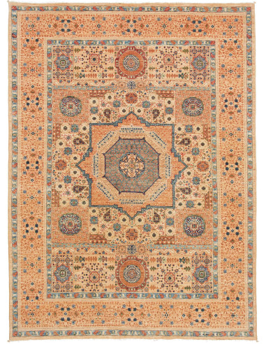 Mamlouk Pakistan abbronzatura e legno robusto 147x205