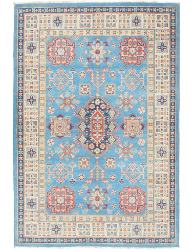 Kazak Pakistan argento e blu cadetto 122x179