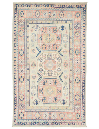 Kazak Pakistan grigio chiaro e grigio tenue 121x202