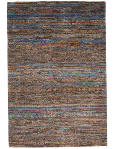 Gabbeh Fine Pakistan grigio tenue e verde oliva scuro 122x181