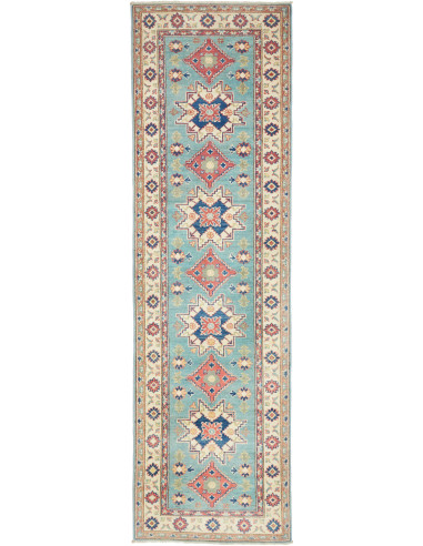 Kazak Pakistan argento e grigio tenue 81x290