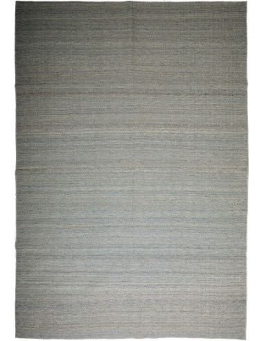 Kilim Plain Persia grigio e grigio tenue 253x369