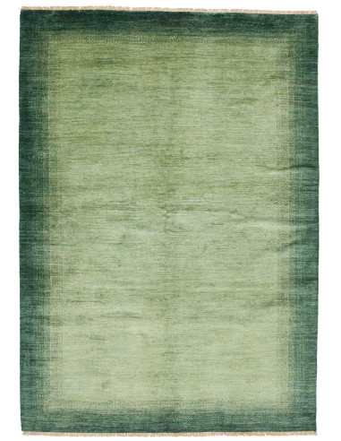 Gabbeh Moderno Pakistan verde mare scuro e verde mare scuro 169x238