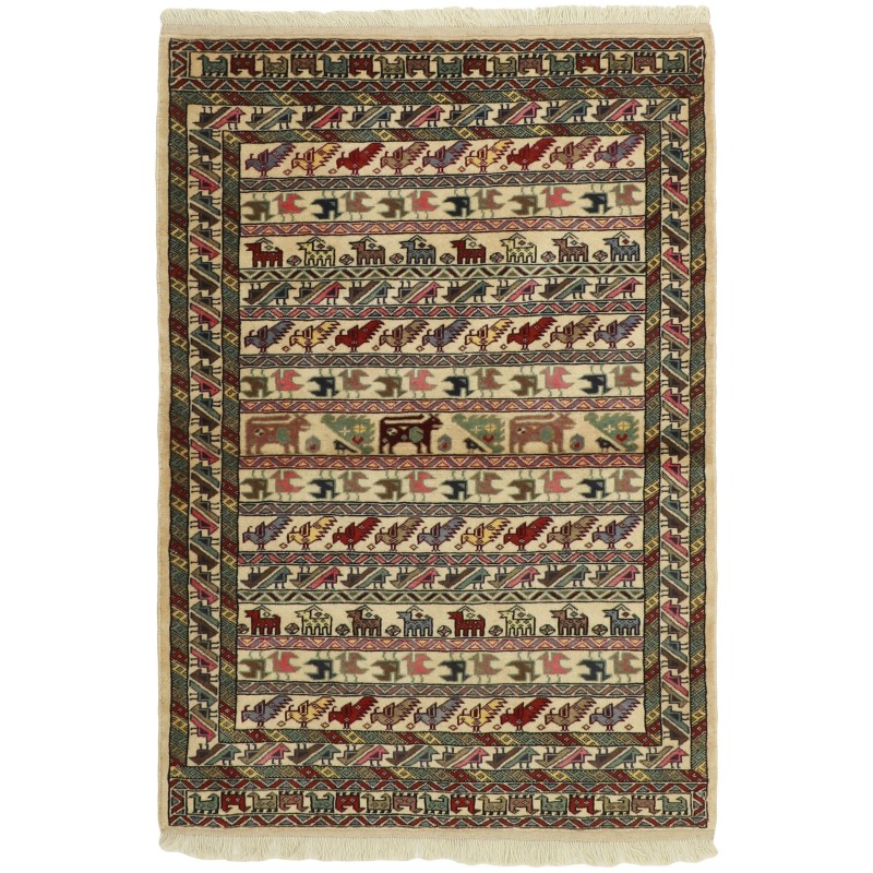 109044 tappeto persia torkaman fine cm 106x152