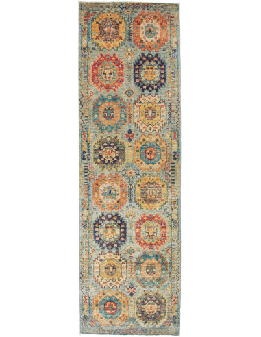 Tribal Pakistan marrone rosato e grigio ardesia scuro 82x273