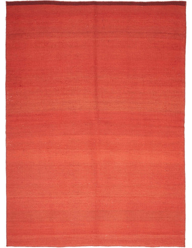 Kilim Plain Persia rosso indiano e rosso indiano 151x205