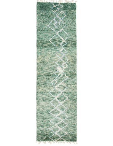 Gabbeh Marrakech Pakistan verde mare scuro e verde mare scuro 73x256