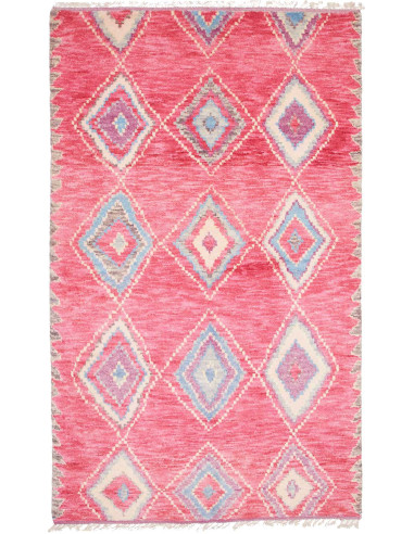 Gabbeh Marrakech Pakistan corallo chiaro e cardo 150x246