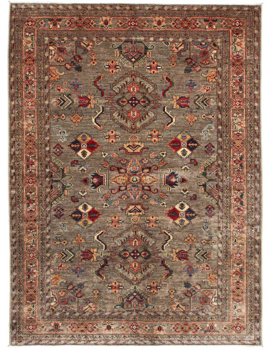 Kazak Fine Pakistan grigio tenue e grano 175x237