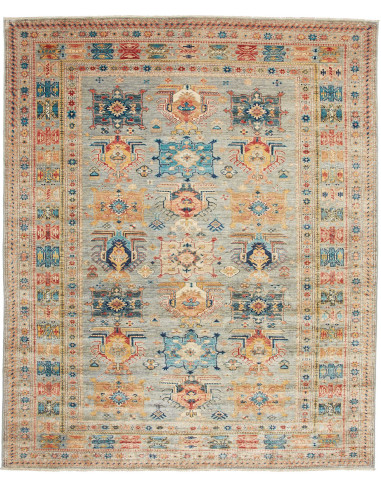 Kazak Fine Pakistan abbronzatura e grigio ardesia scuro 207x249