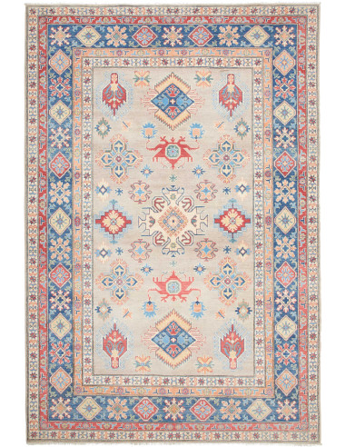Kazak Pakistan argento e grigio ardesia 200x301