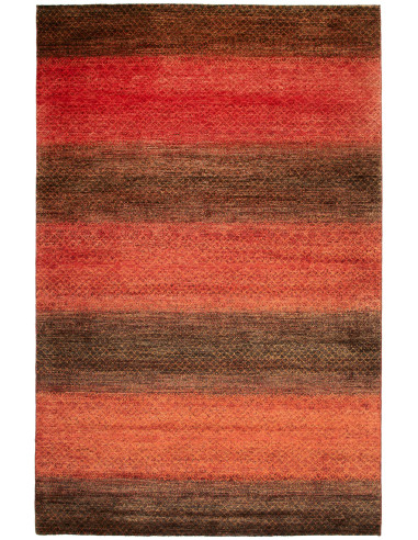Gabbeh Fine Pakistan terra di siena e marrone sella 194x310