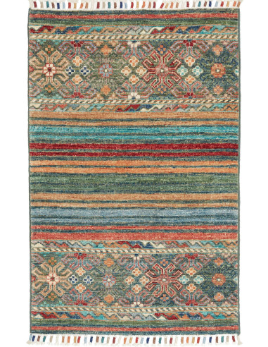 Rubin Pakistan grigio e salmone scuro 64x98