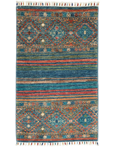 Rubin Pakistan grigio tenue e salmone scuro 57x93