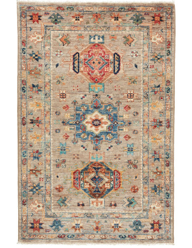 Tribal Pakistan marrone rosato e marrone rosato 80x124